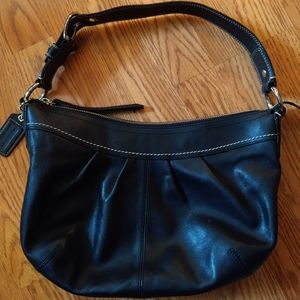Soho Pleated Hobo black Coach Purse small
